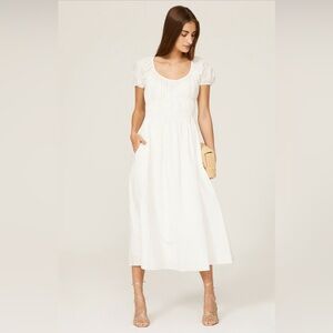 Kate Spade puff sleeve white dress, size M. Perfect condition.